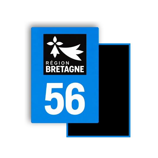 M3456 Magnet plaque immatriculation département Morbihan (56)
