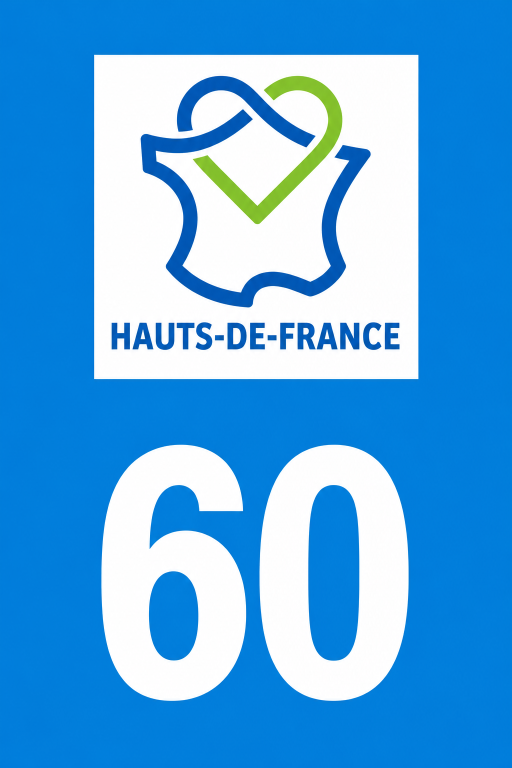 M3460 Magnet plaque immatriculation département Oise (60)