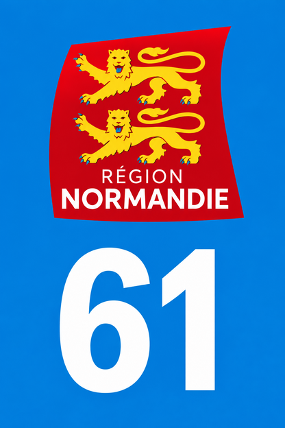 M3461 Magnet plaque immatriculation département Orne (61)