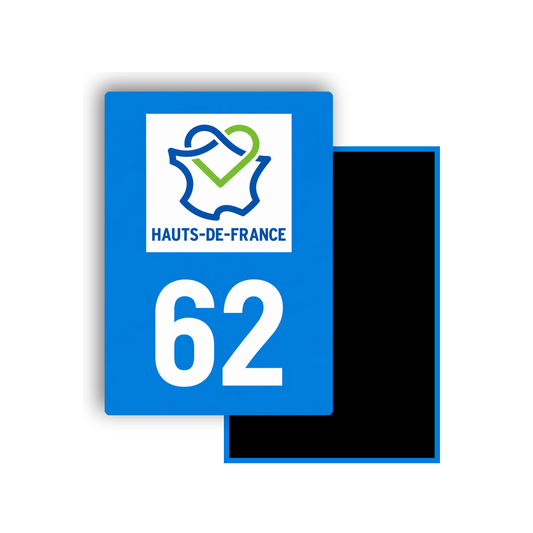 M3462 Magnet plaque immatriculation département Pas-de-Calais (62)