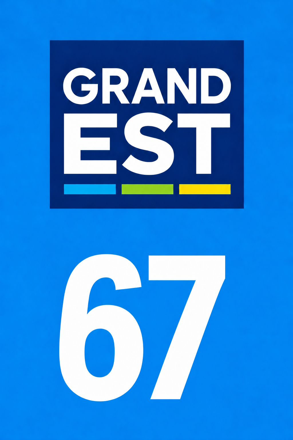 M3467 Magnet plaque immatriculation département Bas-Rhin (67)