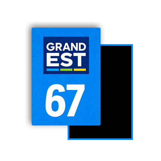 M3467 Magnet plaque immatriculation département Bas-Rhin (67)