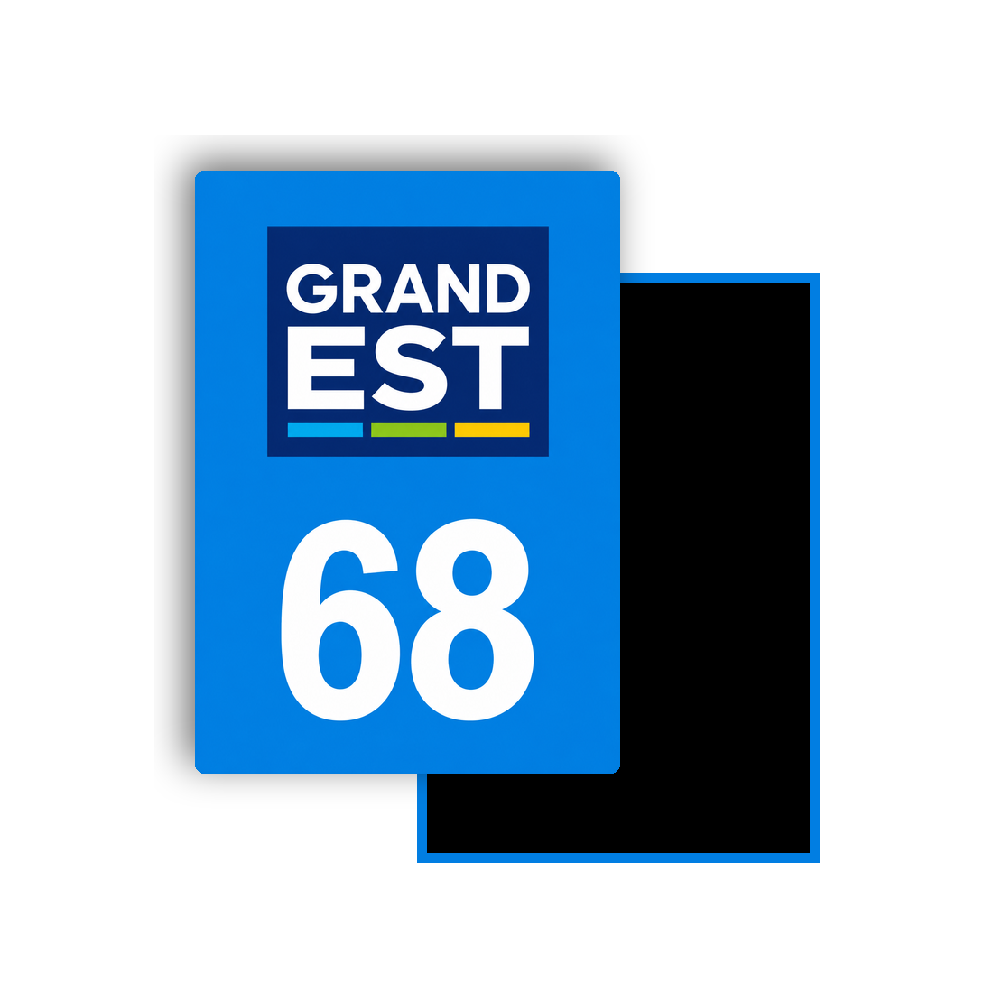 M3468 Magnet plaque immatriculation département Haut-Rhin (68)