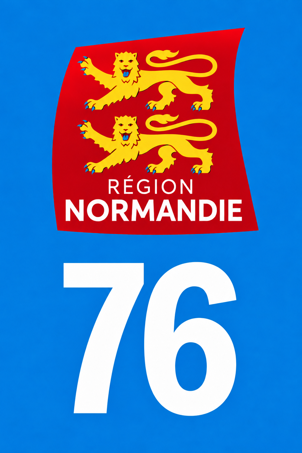 M3476 Magnet plaque immatriculation département Seine-Maritime (76)