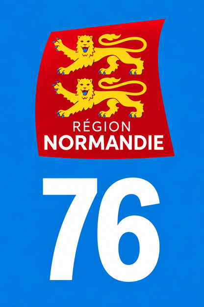 M3476 Magnet plaque immatriculation département Seine-Maritime (76)
