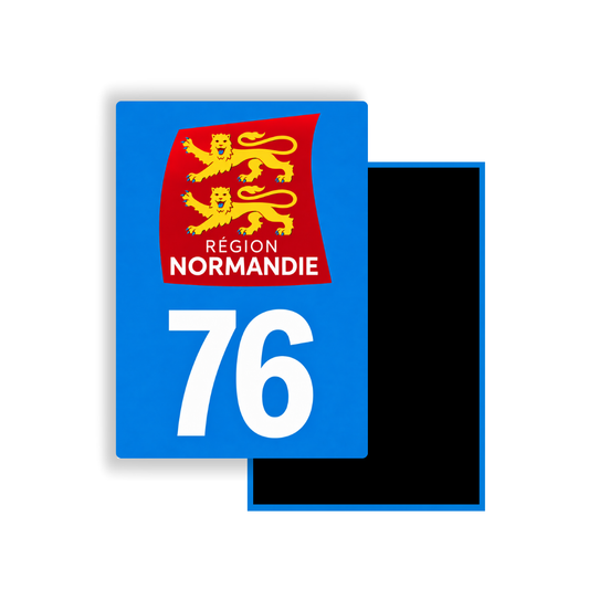 M3476 Magnet plaque immatriculation département Seine-Maritime (76)