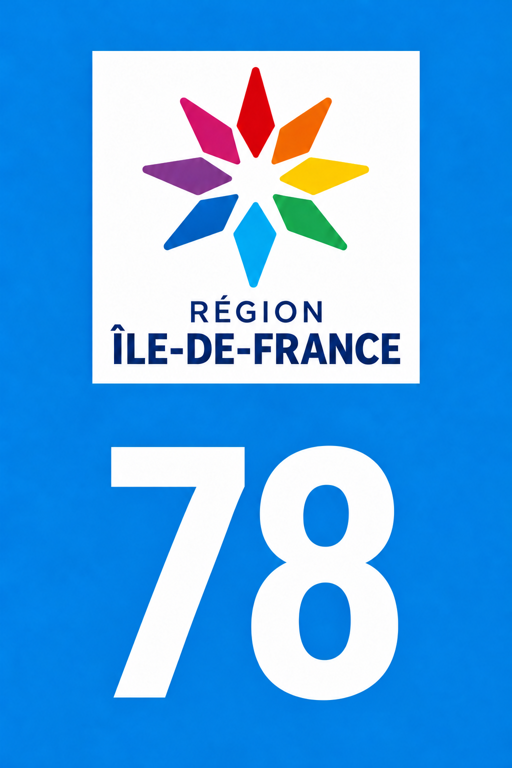 M3478 Magnet plaque immatriculation département Yvelines (78)