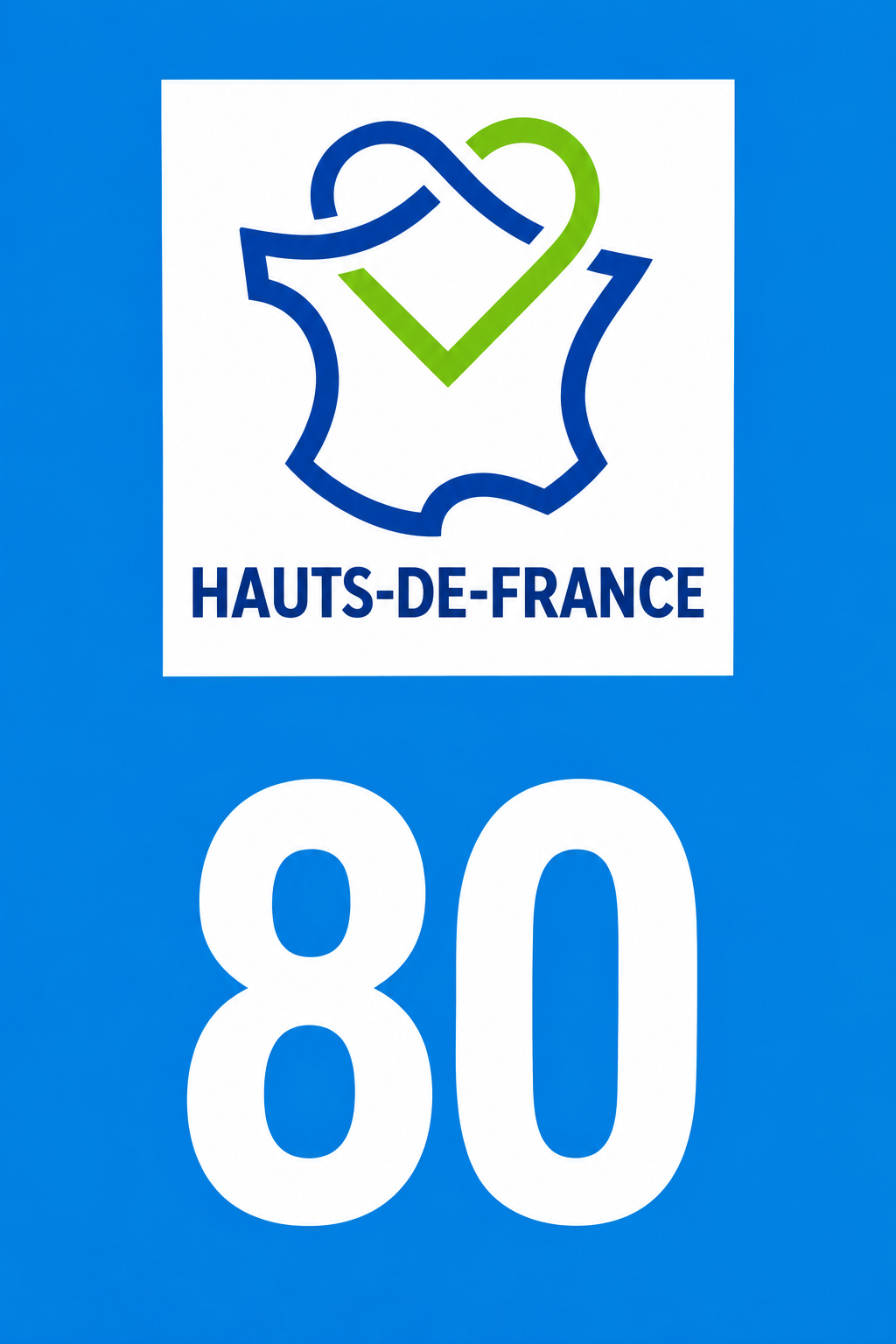 M3480 Magnet plaque immatriculation département Somme (80)