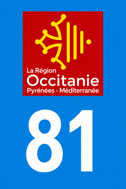 M3481 Magnet plaque immatriculation département Tarn (81)