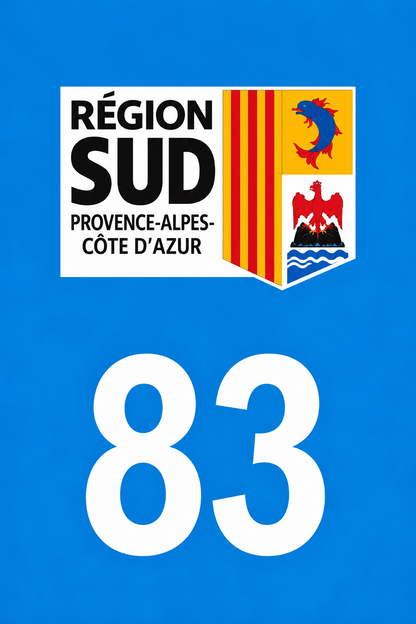 M3483 Magnet plaque immatriculation département Var (83)