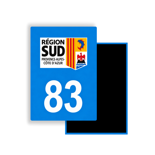 M3483 Magnet plaque immatriculation département Var (83)