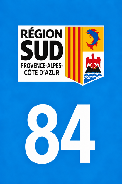 M3484 Magnet plaque immatriculation département Vaucluse (84)