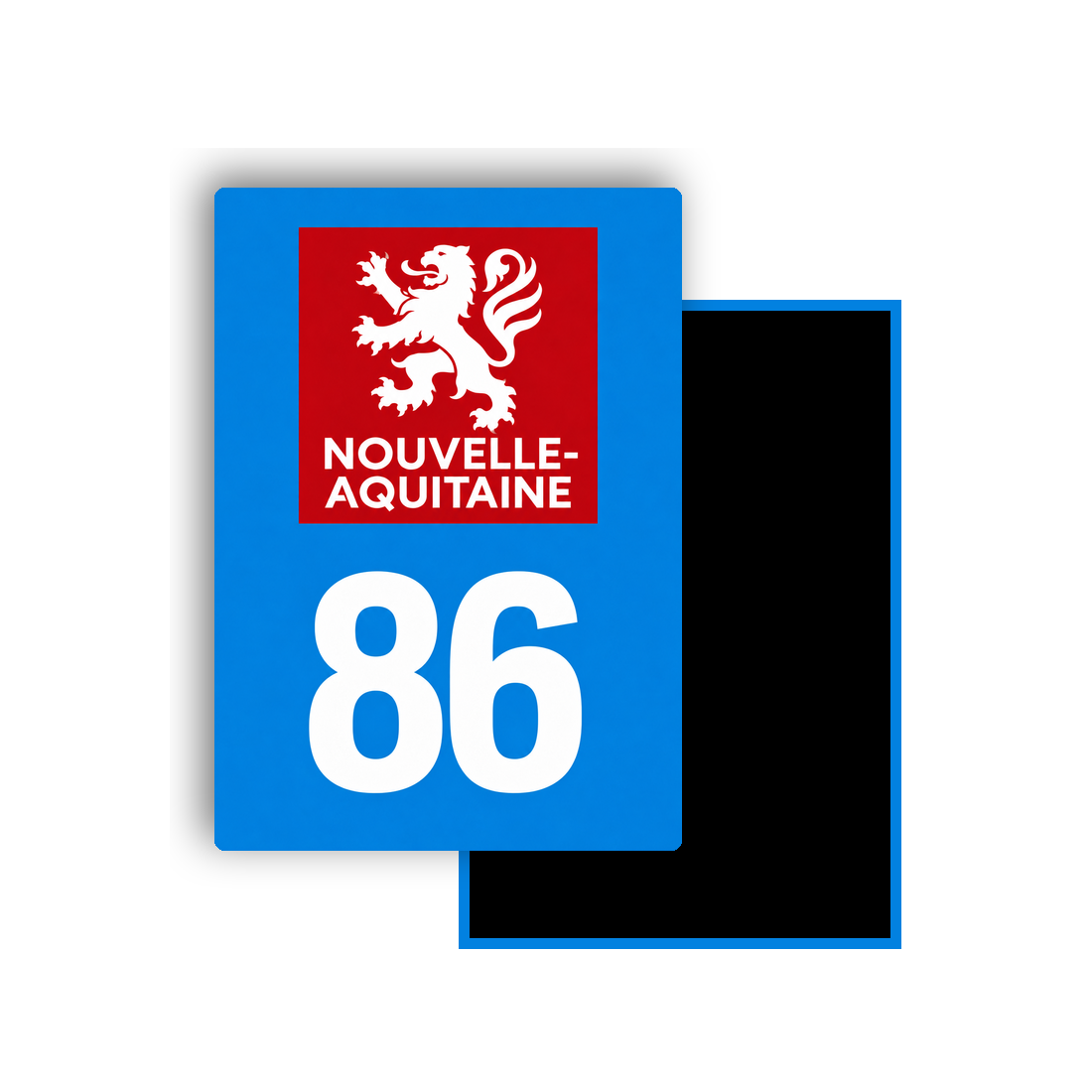 M3486 Magnet plaque immatriculation département Vienne (86)