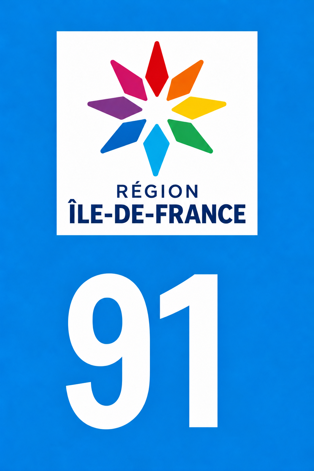 M3491 Magnet plaque immatriculation département Essonne (91)