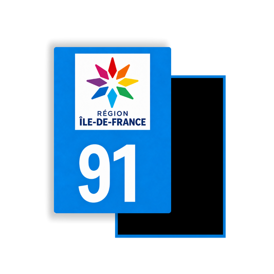 M3491 Magnet plaque immatriculation département Essonne (91)