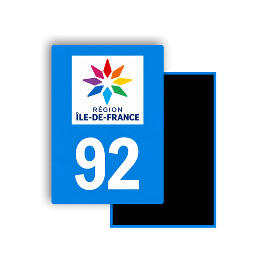 M3492 Magnet plaque immatriculation département Hauts-de-Seine (92)
