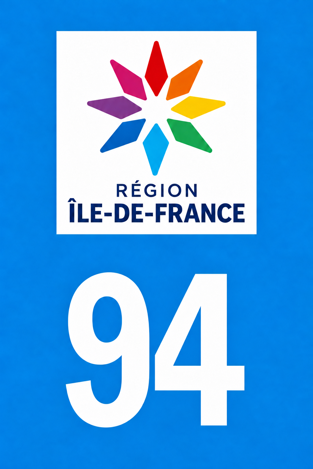 M3494 Magnet plaque immatriculation département Val-de-Marne (94)