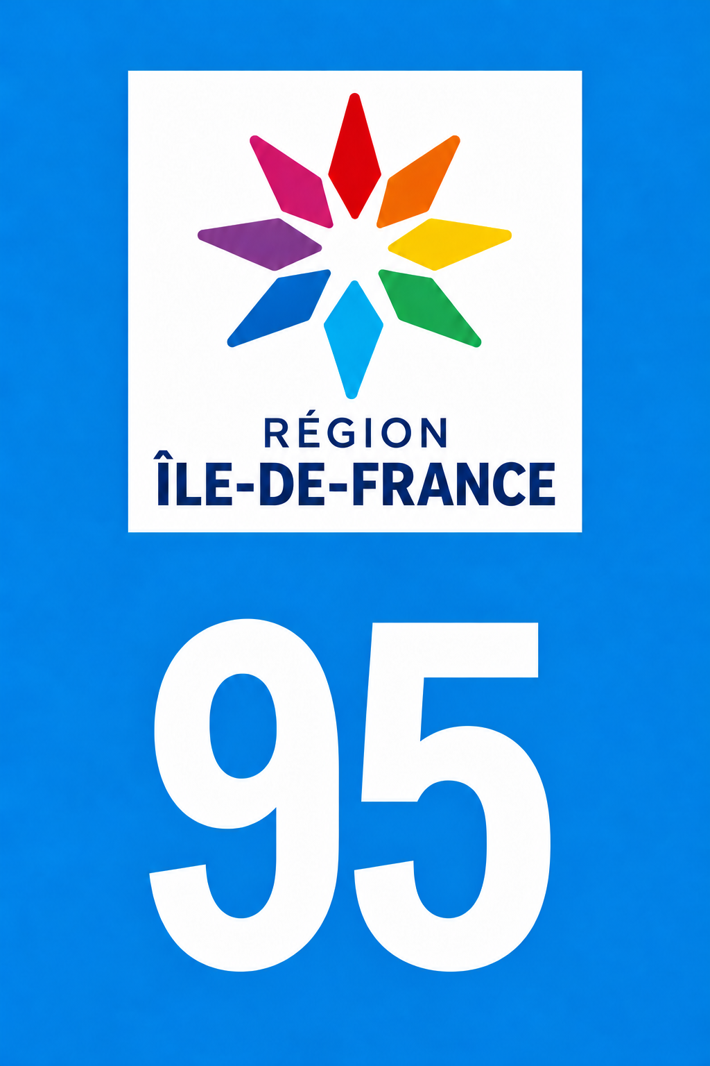 M3495 Magnet plaque immatriculation département Val-d'Oise (95)