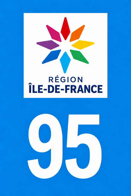 M3495 Magnet plaque immatriculation département Val-d'Oise (95)