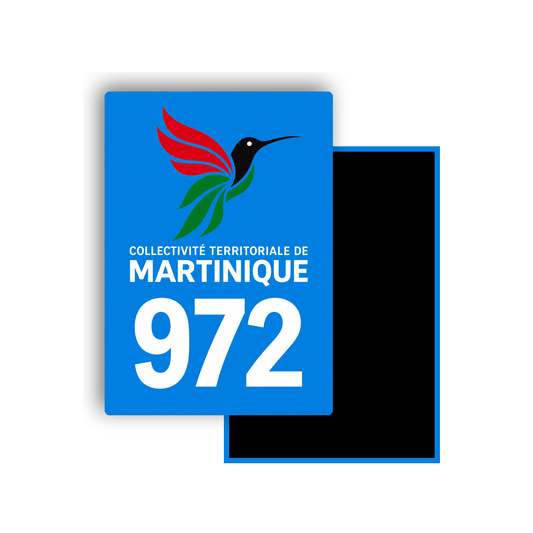 M3497 Magnet plaque immatriculation département Martinique (972)