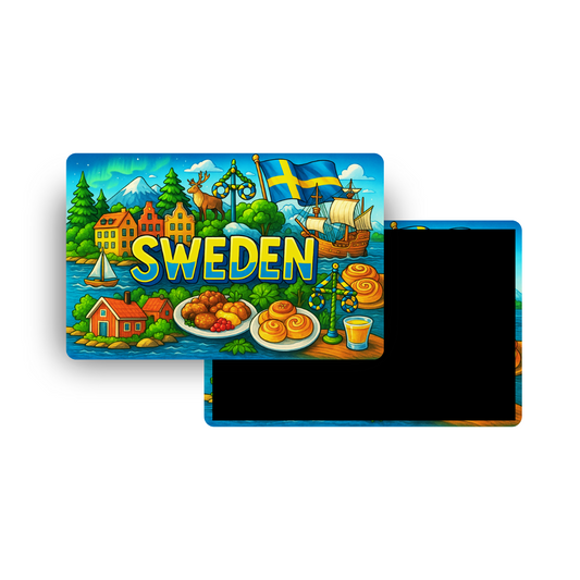 M349 Magnet Touristique Pays du Monde - Suède (Sweden)