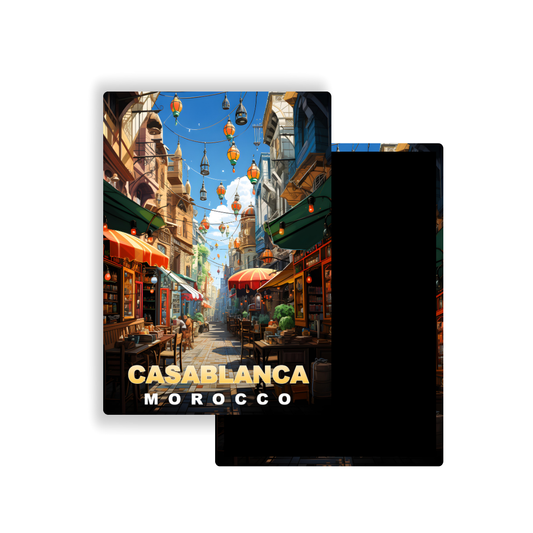 M700N Magnet Affiche de voyage du monde Casablanca Maroc