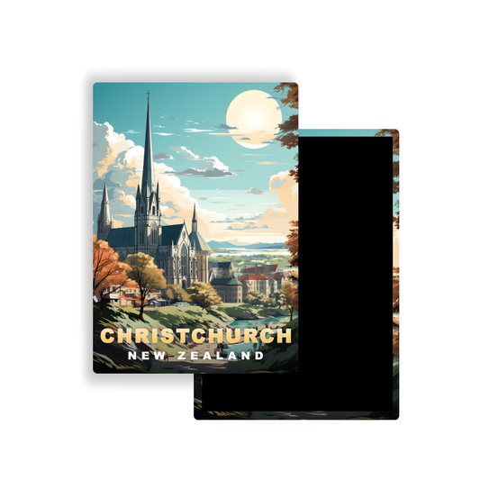 M700R Magnet Affiche de voyage du monde Christchurch Nouvelle-Zélande