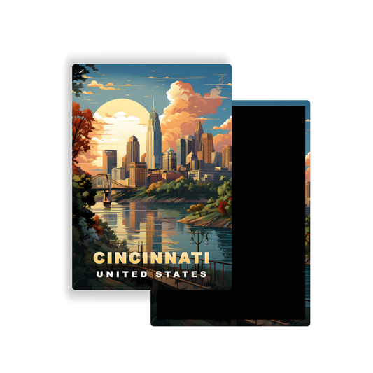 M700S Magnet Affiche de voyage du monde Cincinnati États-Unis