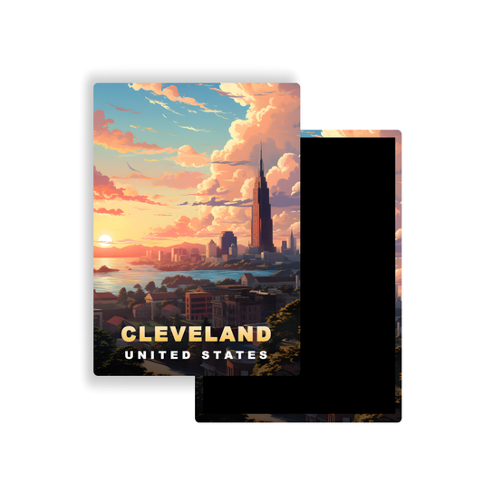 M700T Magnet Affiche de voyage du monde Cleveland États-Unis