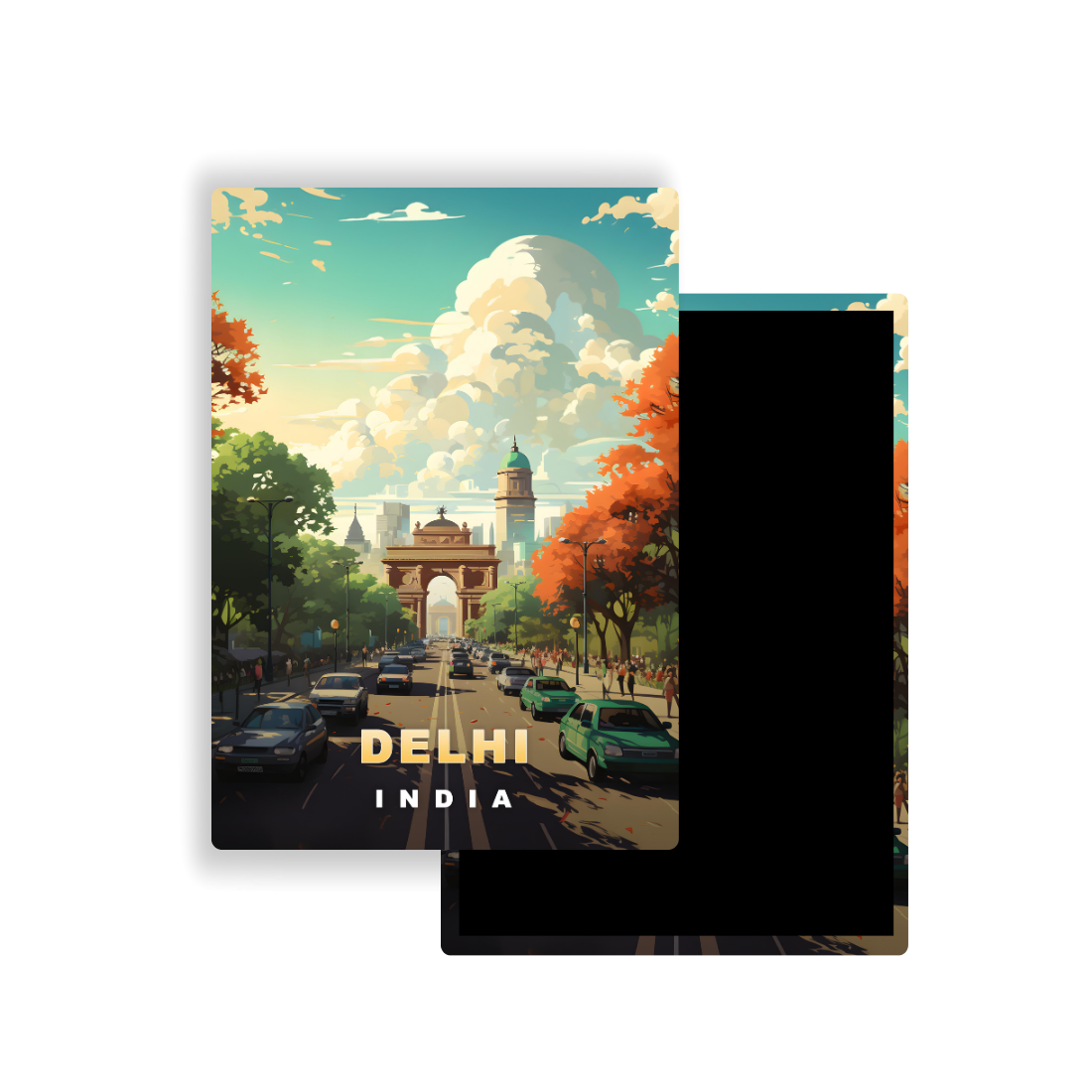 M700X Magnet Affiche de voyage du monde Delhi Inde