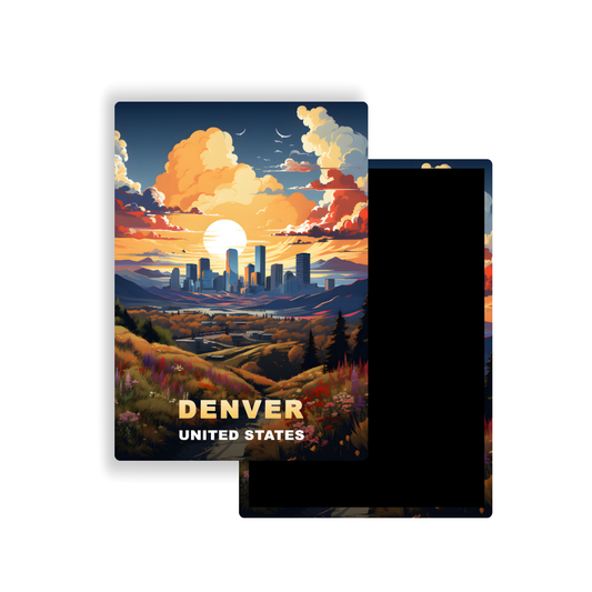 M700Y Magnet Affiche de voyage du monde Denver États-Unis