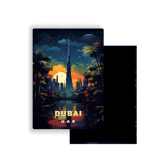 M701B Magnet Affiche de voyage du monde Dubaï Émirats arabes unis