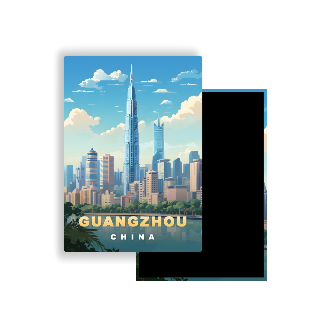 M701D Magnet Affiche de voyage du monde Guangzhou Chine
