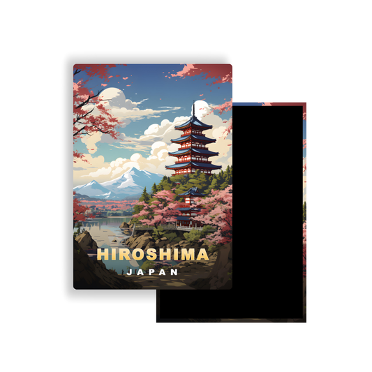 M701G Magnet Affiche de voyage du monde Hiroshima Japon