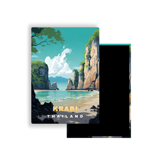 M701J Magnet Affiche de voyage du monde Krabi Thaïlande