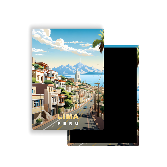 M701N Magnet Affiche de voyage du monde Lima Pérou