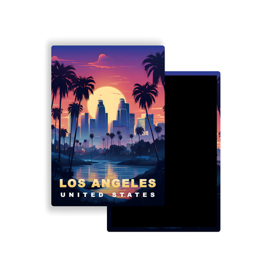 M701O Magnet Affiche de voyage du monde Los Angeles États-Unis