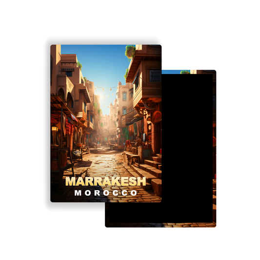 M701S Magnet Affiche de voyage du monde Marrakech Maroc