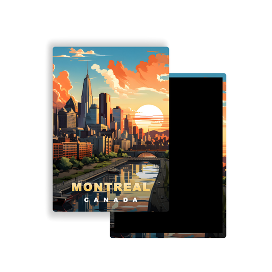 M701X Magnet Affiche de voyage du monde Montréal Canada