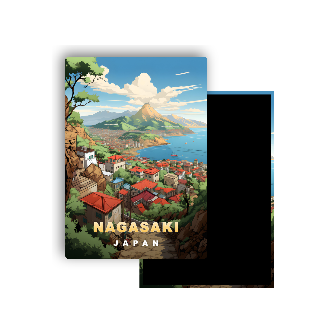M702A Magnet Affiche de voyage du monde Nagasaki Japon