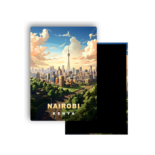 M702B Magnet Affiche de voyage du monde Nairobi Kenya