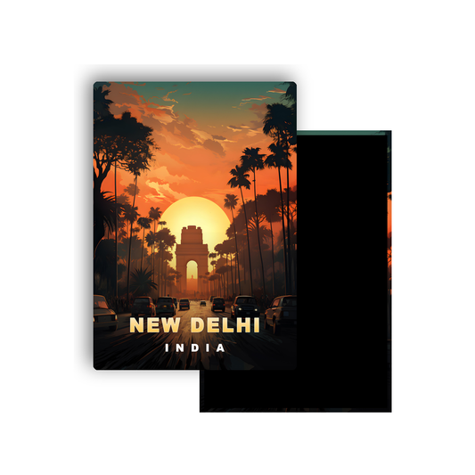 M702C Magnet Affiche de voyage du monde New Delhi Inde