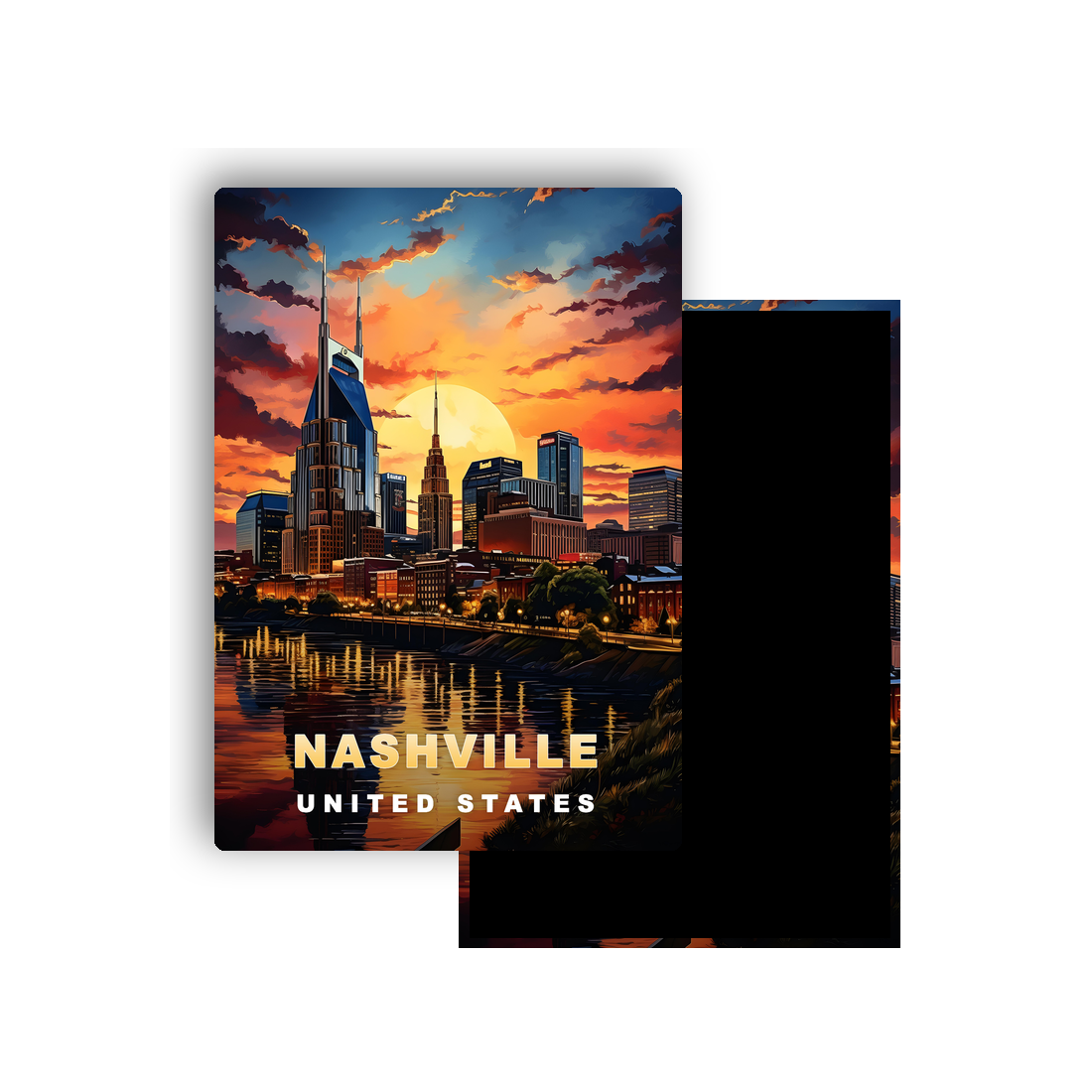 M702D Magnet Affiche de voyage du monde Nashville États-Unis