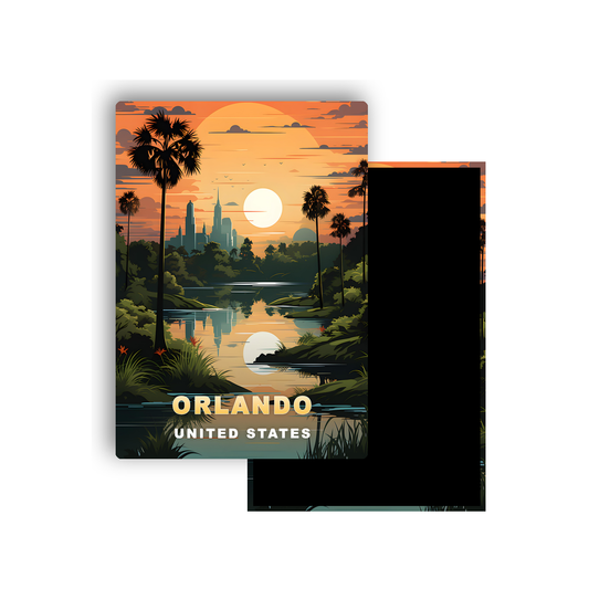 M702G Magnet Affiche de voyage du monde Orlando États-Unis