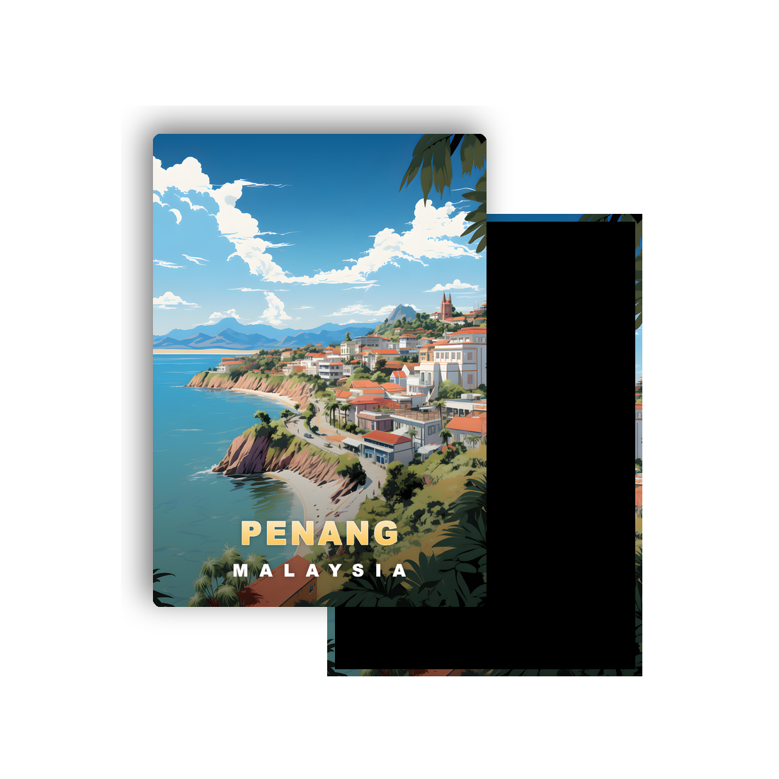 M702I Magnet Affiche de voyage du monde Penang Malaisie