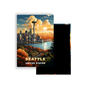 M702S Magnet Affiche de voyage du monde Seattle États-Unis