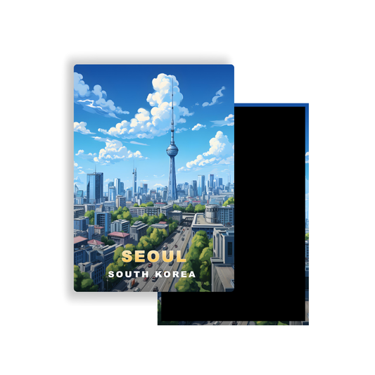 M702T Magnet Affiche de voyage du monde Séoul Corée du Sud