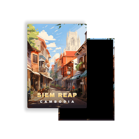 M702W Magnet Affiche de voyage du monde Siem Reap Cambodge