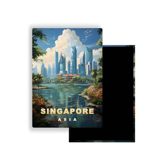 M702X Magnet Affiche de voyage du monde Singapour Singapour