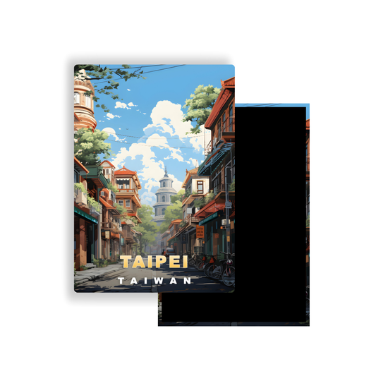 M703A Magnet Affiche de voyage du monde Taipei Taïwan
